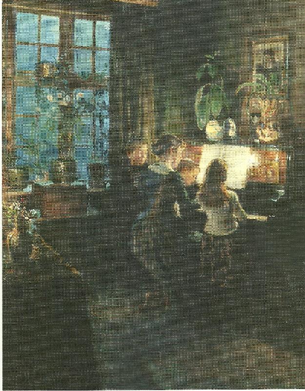 Viggo Johansen ved klaveret Germany oil painting art